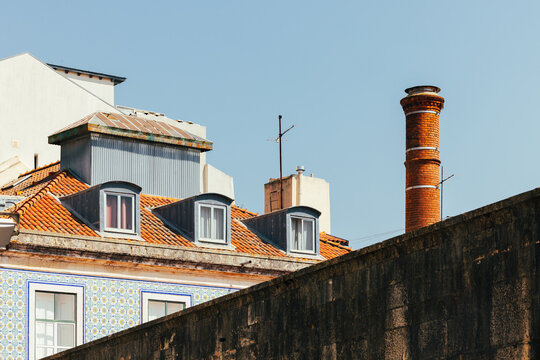 Traditional Lisbon architecture with ceramic tiles