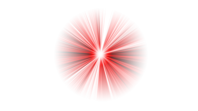 Radiant burst of vibrant red lines converge, creating a stunning visual focal point.