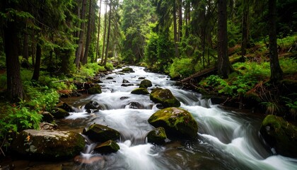 Obraz premium Tranquil mountain stream