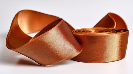 Copper satin ribbon design