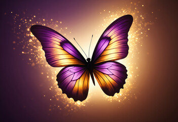 Butterfly with Glowing Wings