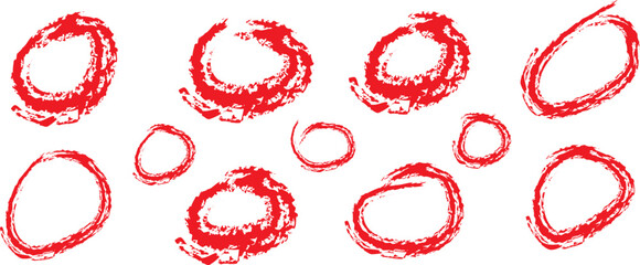 Abstract seamless pattern with red grungy circles