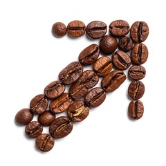Coffee beans arranged as an arrow (1)