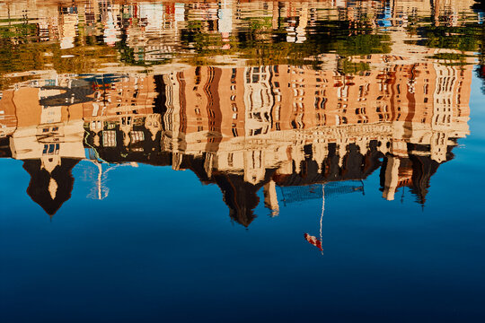 Reflection of the Empress Hotel in Victoria's Inner Harbour