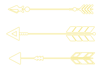Decorative arrow set with modern geometric design