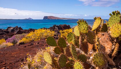 Coastal cacti landscape