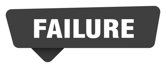failure black sign isolated on transpatent background. failure sticker