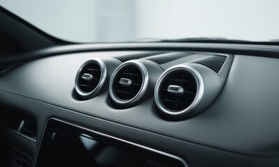 Naklejka premium Close-up of car's dashboard vents