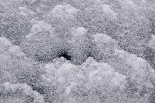 Snow frost car windshield extreme cold Indiana horizontal