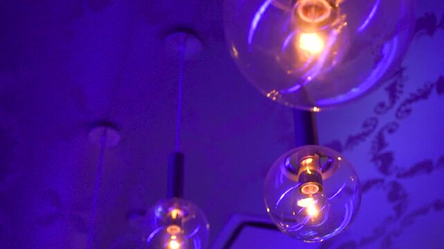 abstract filament light bulbs