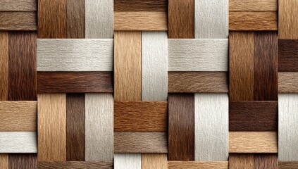 Woven wood-look pattern