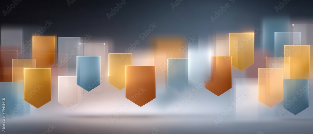 Poster data breach response strategies cybersecurity systems abstract visuals digital environment high-tech