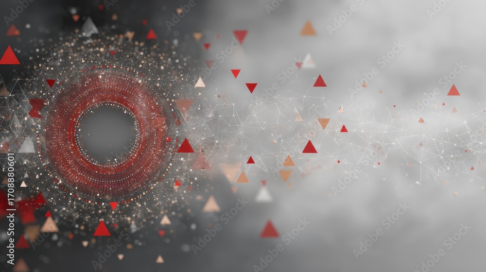 Poster data breach response strategies digital security abstract visuals technology close-up visual represe