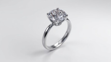 Round cut diamond engagement ring