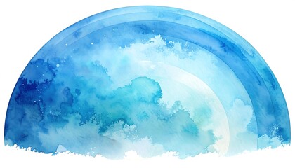 Abstract watercolor celestial orb design
