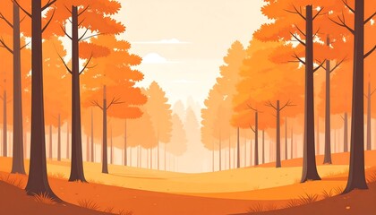 Autumn forest scene