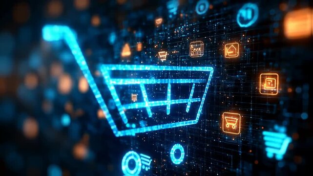 Digital Shopping Cart Animation