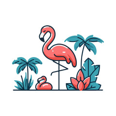 
flamingo illustration design