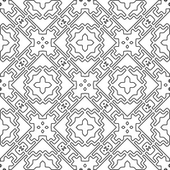 Linear pattern. Digital design.Black and white pattern for web page, textures, card, poster, fabric, textile. Linear Wallpaper Image.
Repeating ornament.