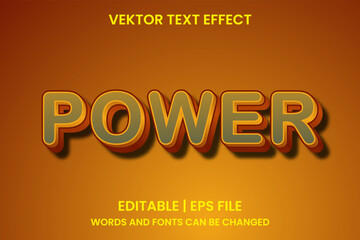 editable power effect text

