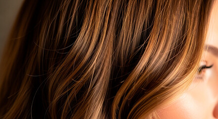Fototapeta premium Close-up of Beautiful White Woman's blonde Hair