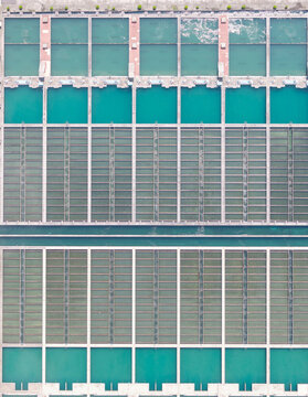 Aerial Symmetry of Water Purification Plant Grid Structure