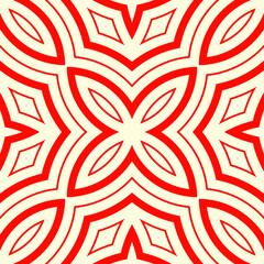 Oval, lozenge, star shapes pattern. Ethnic seamless ornament. Embroidery background. Simple wallpaper. Linear motif. Geometrical backdrop. Digital paper. Web designing. Textile print. Vector abstract.