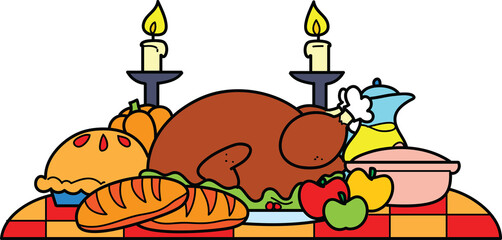 Thanksgiving Toppers and Peekers Clip Art