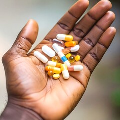 Handful of assorted pills