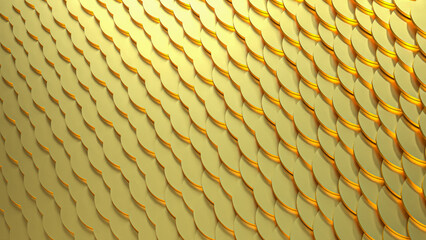 The Gold scale for abstract Background 3d Rendering.