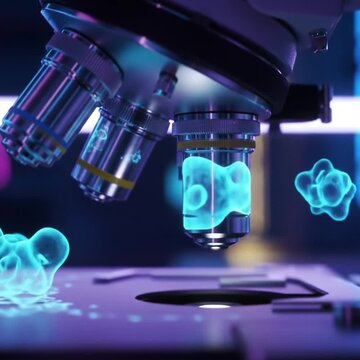 Microscope analyzing molecules