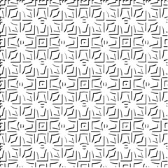 3d relief tiles. Vector pattern with symmetrical elements . Modern stylish abstract texture. Repeating tiles from striped elements. Black and white pattern.