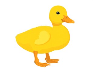 Adorable yellow duckling illustration