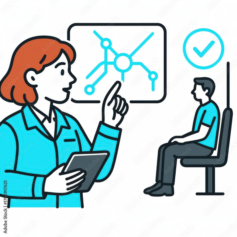 Fototapete professional woman conducting a data analysis session while presenting informative visual graphs to 