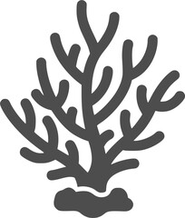 Obraz premium Coral vector icon. Seaweed illustration sign. Algae symbol or logo. seaware web icon. 