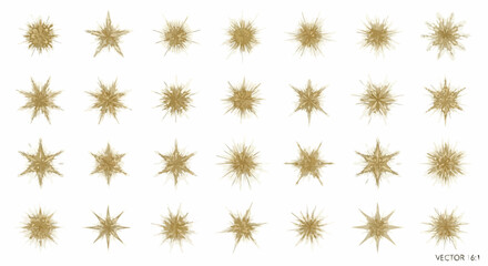 Christmas icon download golden starburst vector illustration set for christmas holiday decoration and graphic design use vector