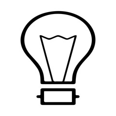Light bulb icon outline