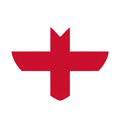 Obraz premium Heart Shaped England Flag