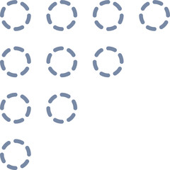 Circular Segment Arrangement for corner decoration
