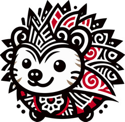 icon_logo_symbol_Adorable_Hedgehog_Illustration_in_Kawaii_Cartoon_Vector