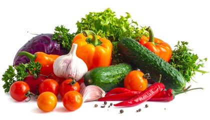 Colorful assortment of fresh vegetables