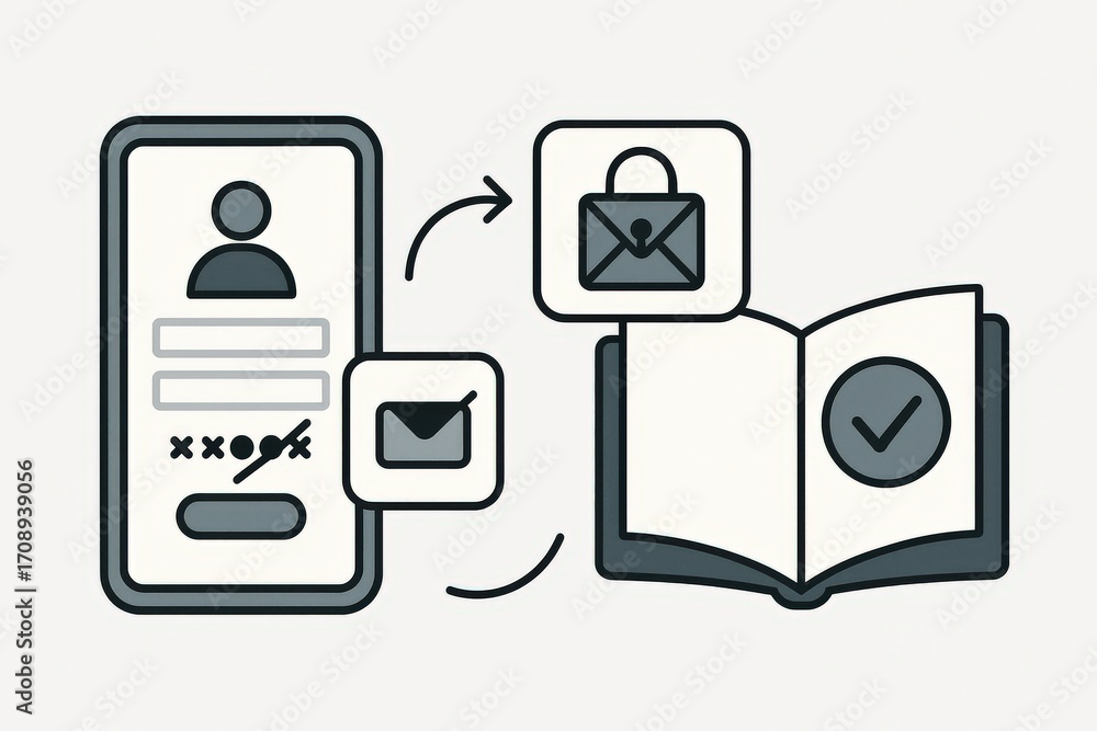 Fototapete enhanced security protocols for digital communication featuring verification systems and user authen