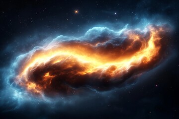 Large, glowing cloud of gas and dust in space