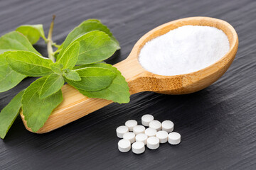Natural powdered sweetener from the stevia plant - Stevia rebaudiana
