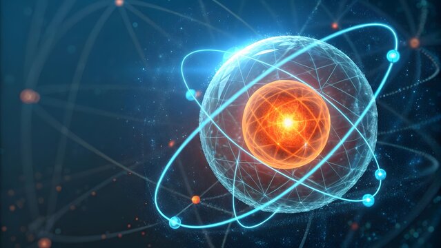 Holographic Atom Model with Nucleus and Electron Orbits in Space