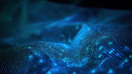 artificial. Abstract blue LED light patterns creating a futuristic ambiance on a dark background. product launch decks, UI/UX mockups, designed for data visualization dashboards and holographic UIs.