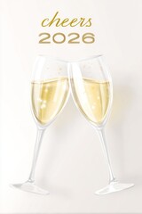 Champagne glasses cheers 2026