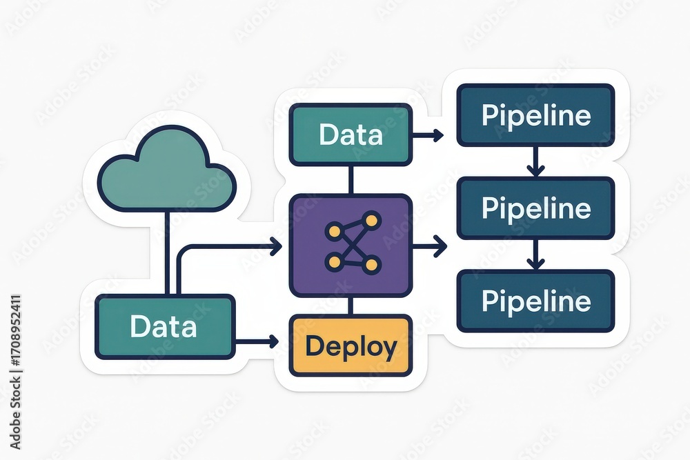 Aufkleber comprehensive data flow diagram illustrating the complex processes of data handling within a digital