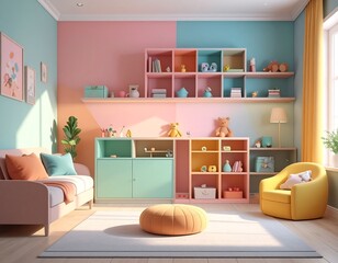 Colorful children's playroom