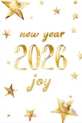 Golden new year 2026 celebration